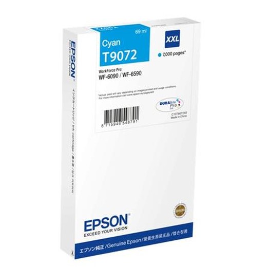 C13T907240 náplň do tlačiarní WF-6090, WF-6590, EPSON, modrá, 7k