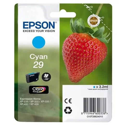 C13T29824010 náplň do tlačiarní XP235/332, EPSON, modrá, 3,2ml