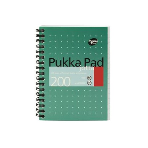 Špirálový zošit, A6, linajkový, 100 strán, PUKKA PAD, "Metallic Jotta"