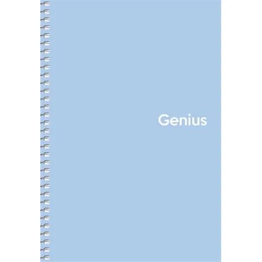 Špirálový zošit, štvorčekový, A5, 80 listov, PP obal, SHKOLYARYK "Genius Pastel", mix