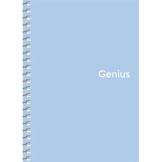Špirálový zošit, štvorčekový, A6, 80 listov, PP obal, SHKOLYARYK "Genius Pastel", mix