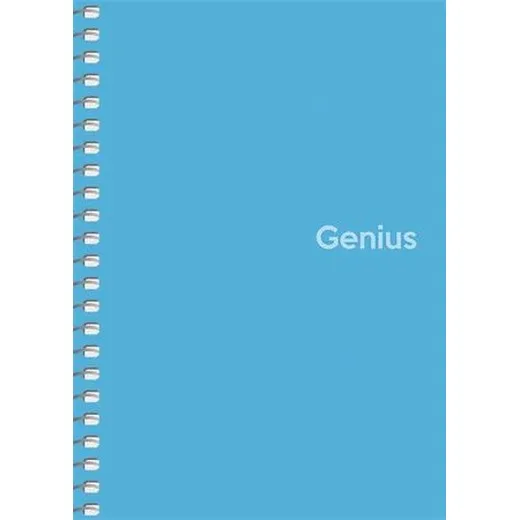 Špirálový zošit, štvorčekový, A6, 80 listov, PP obal, SHKOLYARYK "Genius", mix