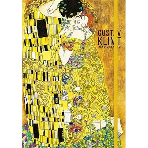 Skicovací zošit, bodkovaný, A5, 80 listov, tvrdá obálka, SHKOLYARYK, "Klimt&Van Gogh", mix