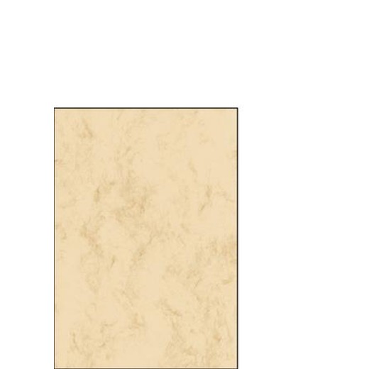 Predtlačený papier, obojstranný, A5, 90 g, SIGEL, béžový, mramorový