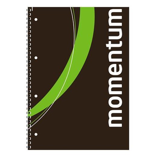 Špirálový zošit, A4, čistý, 90 listov, perforovaný, dierkovaný, VICTORIA PAPER, "Momentum"