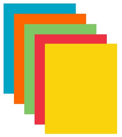 Kancelársky papier, farebný, A4, 80 g, 5x50 listov, XEROX "Symphony", mix intenzívnych farieb