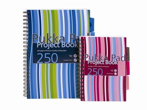 Špirálový zošit, A4, linajkový, 125 listov, PUKKA PAD "Project book"