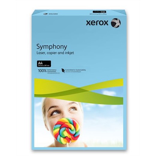 Kancelársky papier, farebný, A4, 80 g, XEROX "Symphony", tmavomodrý (intenzívny)