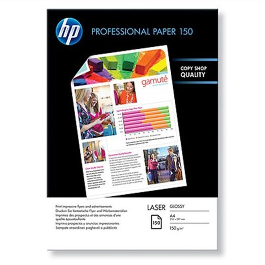 Foto papier CG965A, k laserovým tlačiarňam, A4, 150 g, lesklý, HP