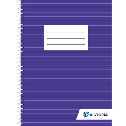 Špirálový zošit, A5, 70 listov, linajkový, VICTORIA PAPER