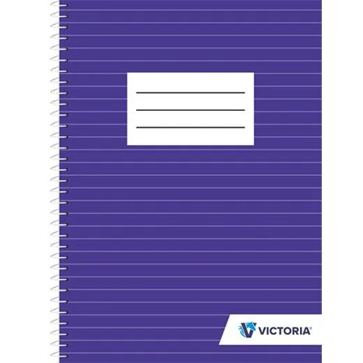 Špirálový zošit, A5, 70 listov, linajkový, VICTORIA PAPER