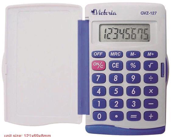 Kalkulačka, vrecková, 8 miestny displej, VICTORIA OFFICE "GVZ-127"