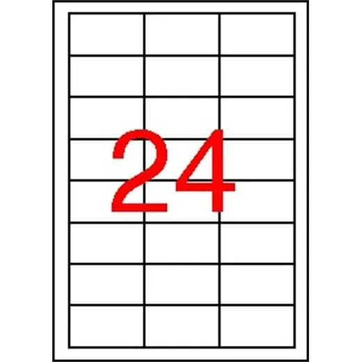 Etikety, 64,6x33,8 mm, polyester, odolné voči poveternostným podmienkam, biela, APLI, 2400 etikiet/bal