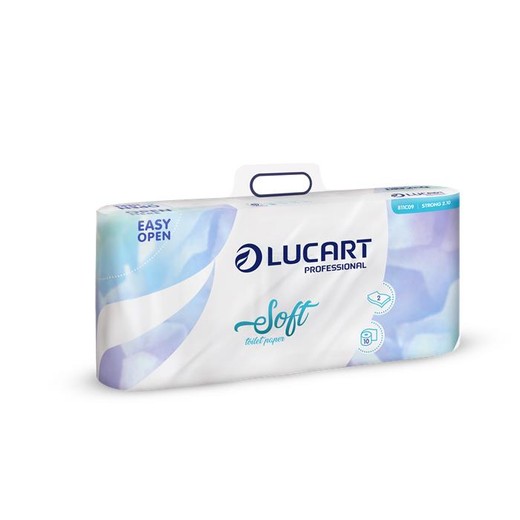 Toaletný papier, 2-vrstvový, malé kotúče, 10 kotúčov, LUCART "Soft", biela