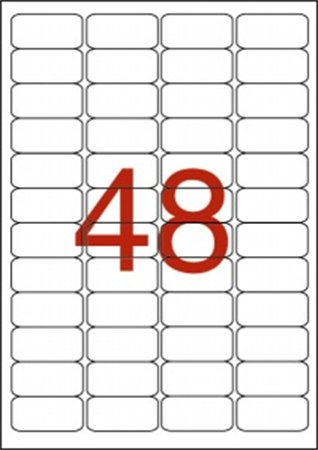 Etikety, 45,7x21,2 mm, polyester, odolné voči poveternostným podmienkam, zaoblené rohy, biela, APLI, 960 etikiet/bal