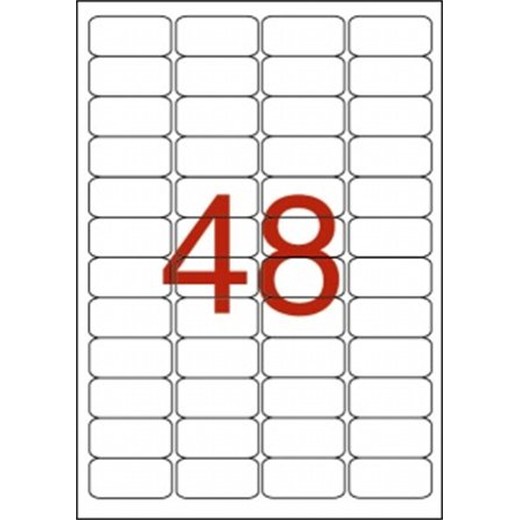 Etikety, 45,7x21,2 mm, polyester, odolné voči poveternostným podmienkam, zaoblené rohy, biela, APLI, 960 etikiet/bal