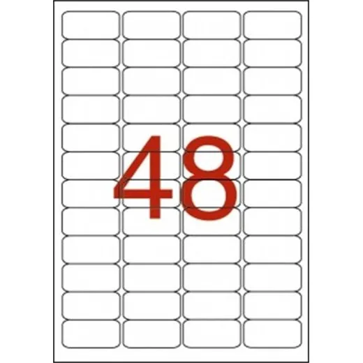 Etikety, 45,7x21,2 mm, polyester, odolné voči poveternostným podmienkam, zaoblené rohy, biela, APLI, 960 etikiet/bal