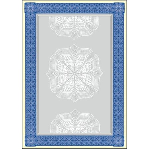 Predtlačený papier, A4, 185 g, SIGEL "Diplom", modrý