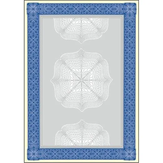 Predtlačený papier, A4, 185 g, SIGEL "Diplom", modrý