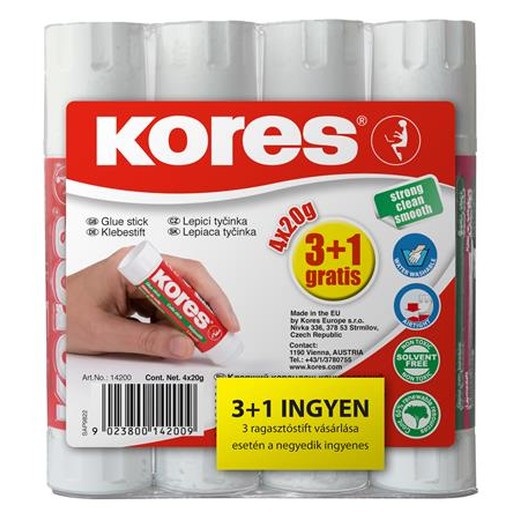 Lepiaca tyčinka, 20 g, 3+1 akciové balenie, KORES