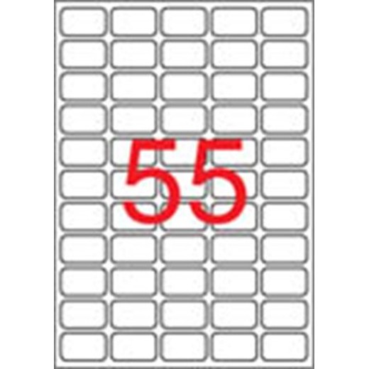 Etikeyt, univerzálne, 36,8x23,8 mm, odstrániteľné, zaoblené rohy, APLI, 5500 etikiet/bal