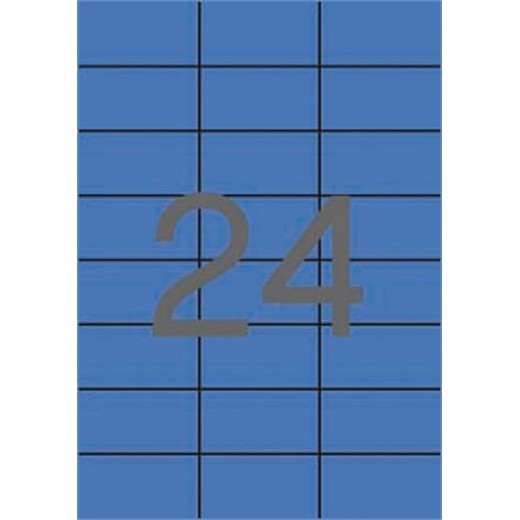 Etikety, 70x37 mm, farebnés, APLI, modré, 2400 etikiet/bal