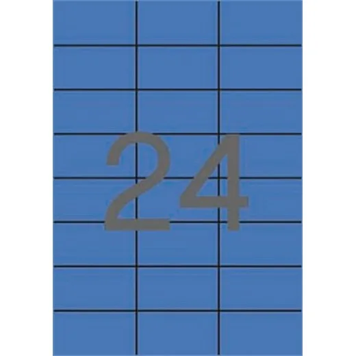Etikety, 70x37 mm, farebnés, APLI, modré, 2400 etikiet/bal
