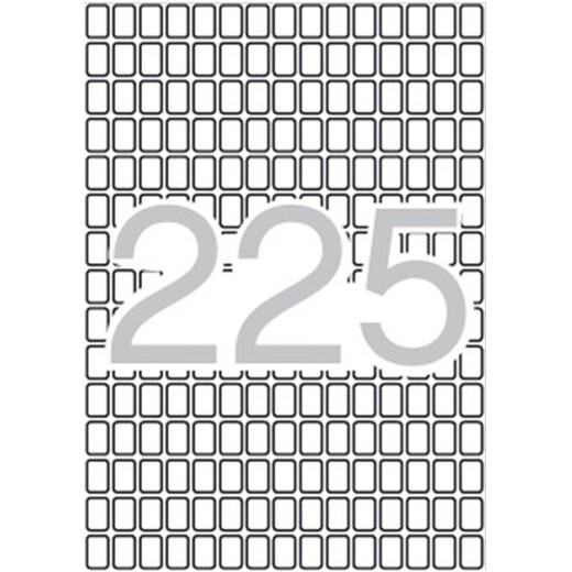Etikety, 8x12 mm, zaoblené rohy, na liste formátu A5, APLI, 3375 etikiet/bal