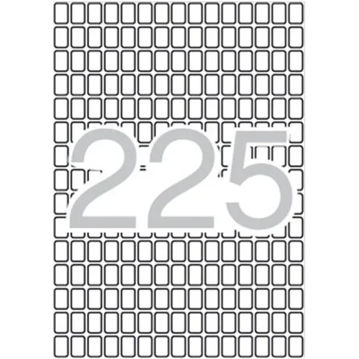 Etikety, 8x12 mm, zaoblené rohy, na liste formátu A5, APLI, 3375 etikiet/bal