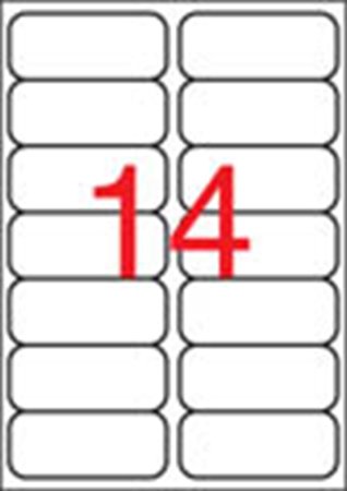 Etikety, 99,1x38,1 mm, polyester, zaoblené rohy, APLI, priehľadné, 140 etikiet/bal