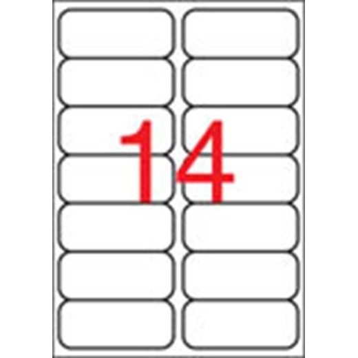 Etikety, 99,1x38,1 mm, polyester, zaoblené rohy, APLI, priehľadné, 140 etikiet/bal