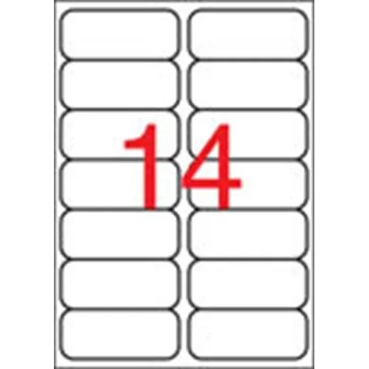 Etikety, 99,1x38,1 mm, polyester, zaoblené rohy, APLI, priehľadné, 140 etikiet/bal