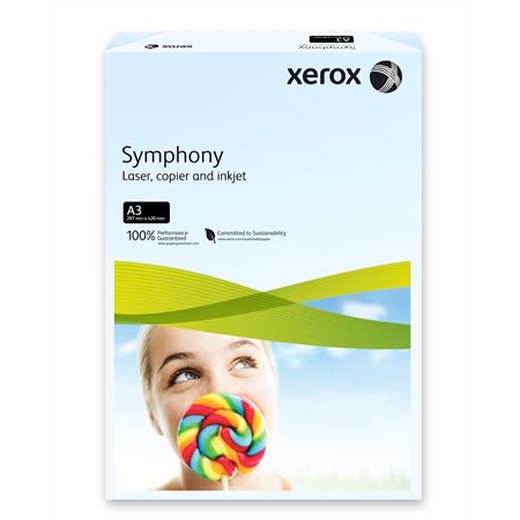 Kancelársky papier, farebný, A3, 80 g, XEROX "Symphony", svetlomodrý (pastelový)