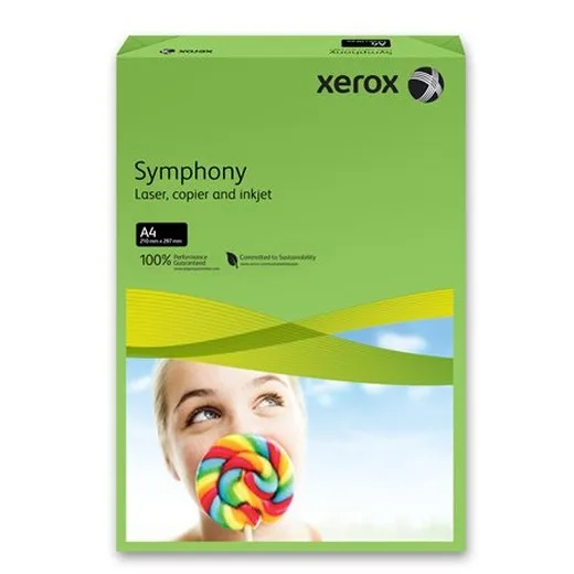 Kancelársky papier, farebný, A4, 80 g, XEROX "Symphony", tmavozelený (intenzívny)