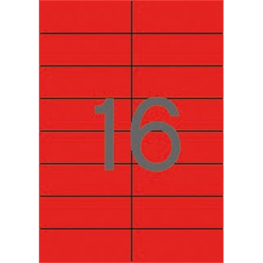 Etikety, 105x37 mm, farebné, APLI, červené, 320 etikiet/bal