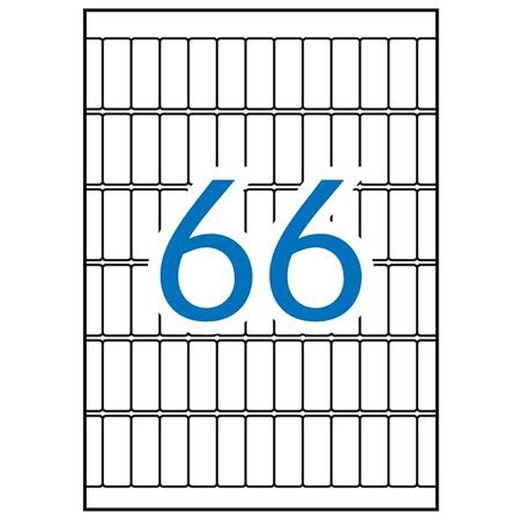 Etikety, 12x30 mm, zaoblené rohy, na liste formátu A5, APLI, 990 etikiet/bal