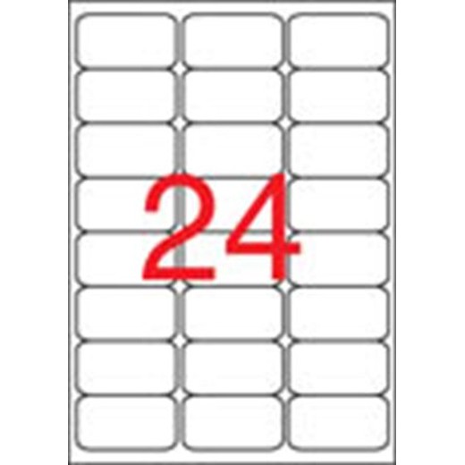 Etikety, univerzálne, 64x33,9 mm, zaoblené rohy, APLI, 2400 etikiet/bal
