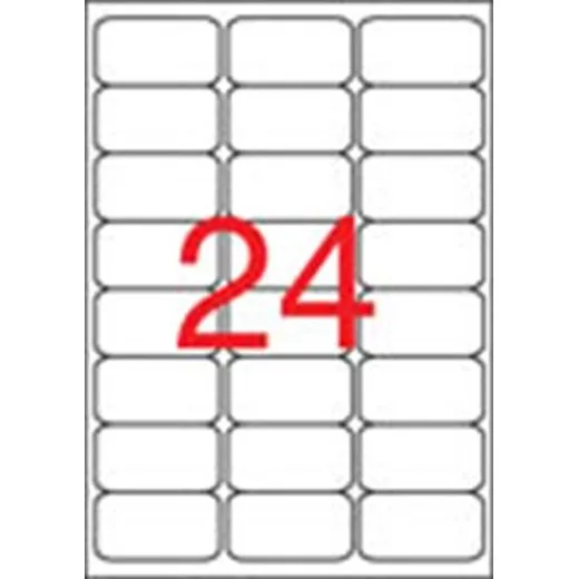 Etikety, univerzálne, 64x33,9 mm, zaoblené rohy, APLI, 2400 etikiet/bal