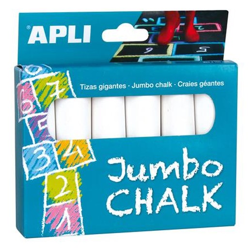Krieda na asfalt, okrúhla, jumbo, APLI, biela
