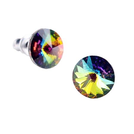 Náušnice "MADE WITH SWAROVSKI ELEMENTS" zelené, 8mm