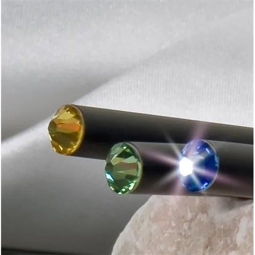 Ceruzka, so zafírovo modrým SWAROVSKI® krištáľom, 17 cm, ART CRYSTELLA®, čierna