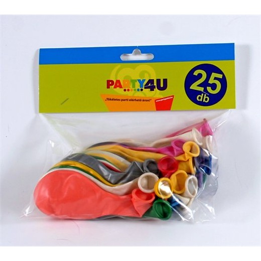 Balón, 26 cm, perleťový, mix farieb