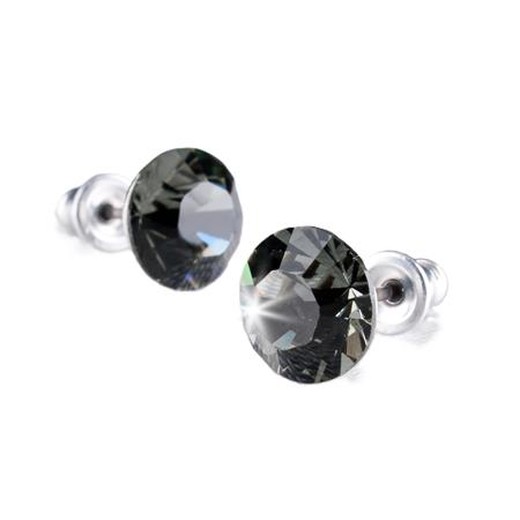 Náušnice, s Black Diamond krištáľom SWAROVSKI®, 8 mm, ART CRYSTELLA®