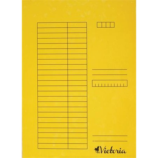 Rýchloviazač, kartón, A4, VICTORIA OFFICE, žltý