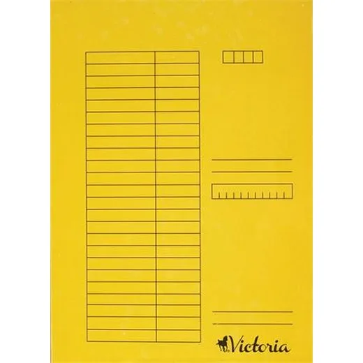 Rýchloviazač, kartón, A4, VICTORIA OFFICE, žltý