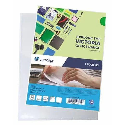 Obal, "L", A4, 150 mikr., číry, VICTORIA OFFICE