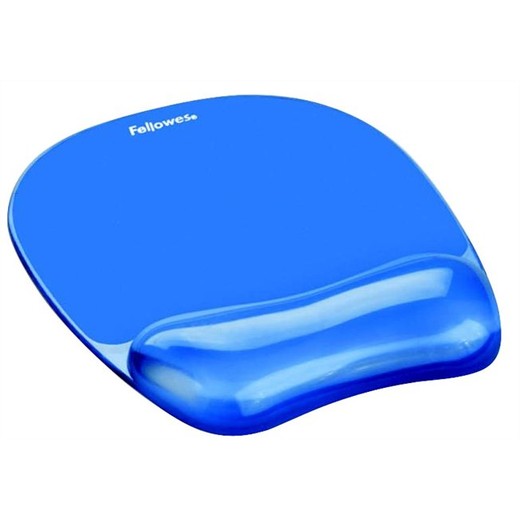 Gélová podložka pod myš, FELLOWES "Crystal™ Gel", modrá