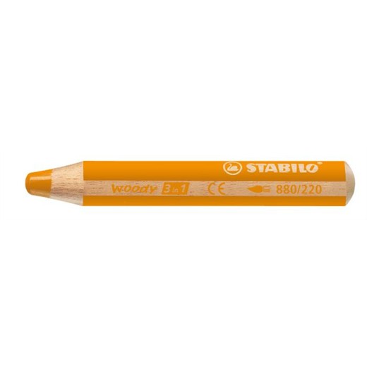 Farebná ceruzka, hrubá, STABILO "Woody", oranžová