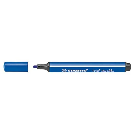 Fixka, 1,5-2 mm, pohyblivý hrot, STABILO "Trio Scribbi", modrý