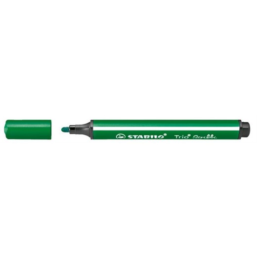Fixka, 1,5-2 mm, pohyblivý hrot, STABILO "Trio Scribbi", zelená